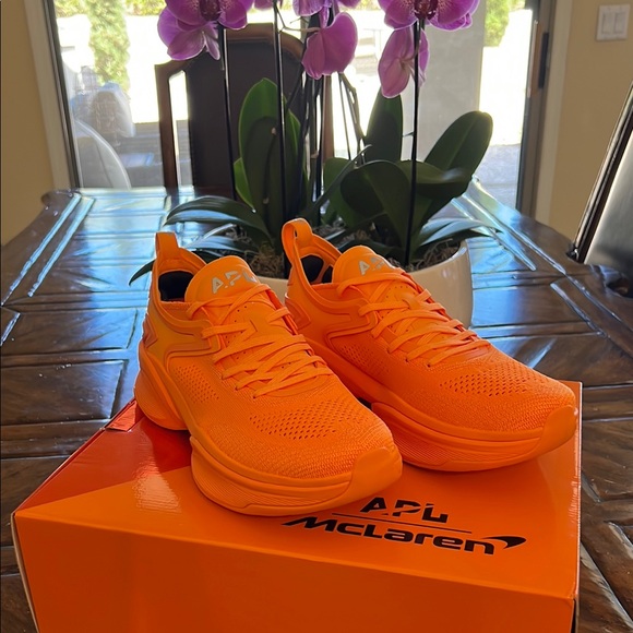 APL Men's Athletic Shoes in Vibrant Orange - Picture 1 of 11
